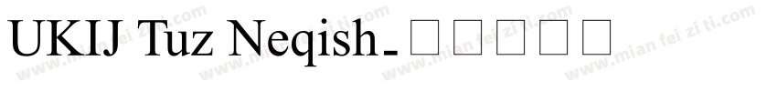 UKIJ Tuz Neqish字体转换